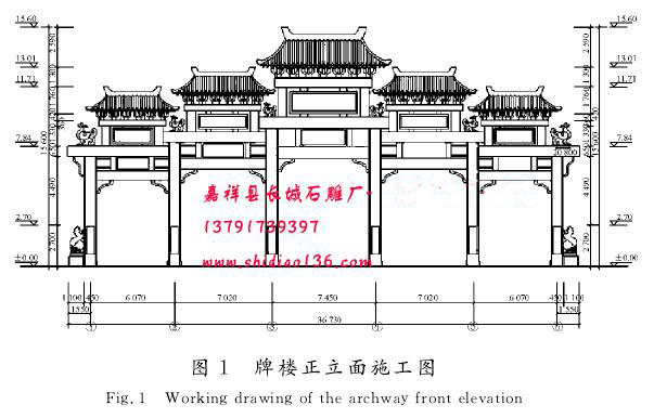 牌樓設(shè)計圖紙