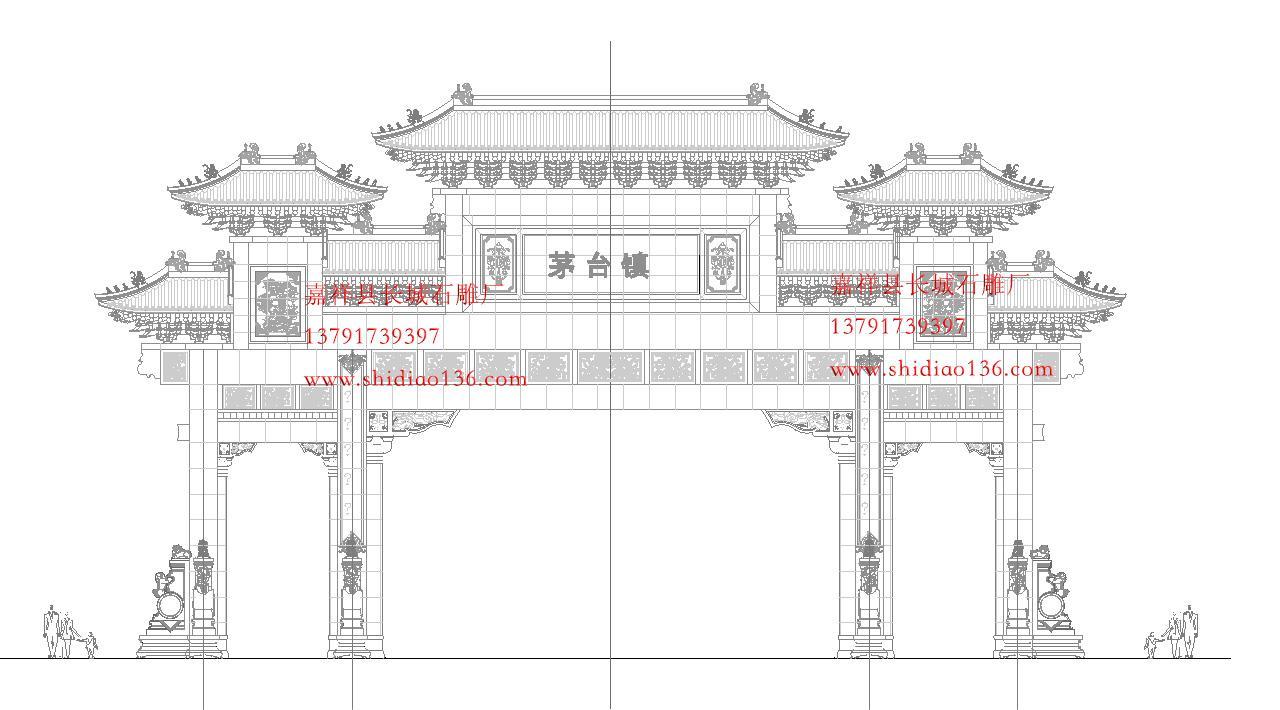 石雕牌坊設(shè)計(jì)圖